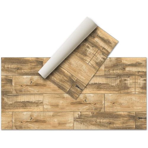 Teeaw-Nivellpublicitari Tapis Antidérapant En Pvc Motif Plancher Rustique 80 X 40 Cm