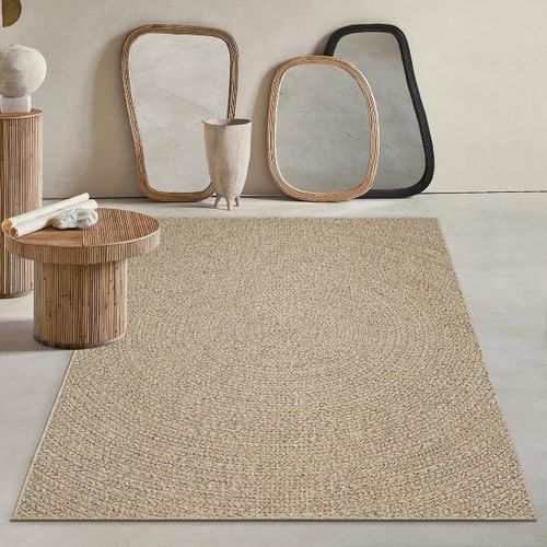 Sjzg-Kinsley Tapis Robuste Pour L'intérieur Et L'extérieur, Avec Un Aspect Jute Naturel, Résistant Aux Intempéries, Adapté Aux Terrasses Et Jardins