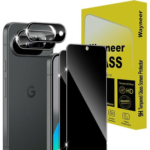 Ersan-Verre Trempé Anti-Espion Pour Google Pixel 10, 2 Pièces Privacy Film Et 2 Pièces Protection Camera, 9h Dureté Hd Anti Rayures Anti-Spy Protection Écran