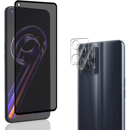 Sjzg-Verre Trempé Anti-Espion Pour Realme 9 Pro 5g, Contenir 2 Pièces Caméra Arrière Protecteur Et 1 Pièce Film Protection Ecran De Confidentialité, Protection Écran Pour Realme 9 Pro 5g