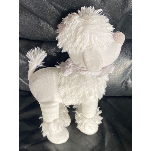 CADES  DOUDOU CHIEN CANICHE BLANC AMADEUS 26CM