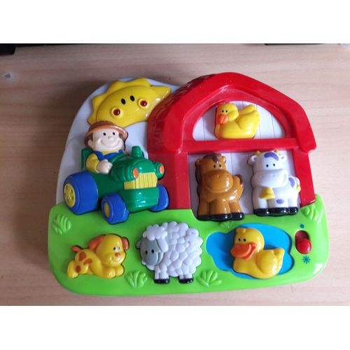 Jouet d'éveil musical 1er âge - bruits de la ferme et chansons enfantines