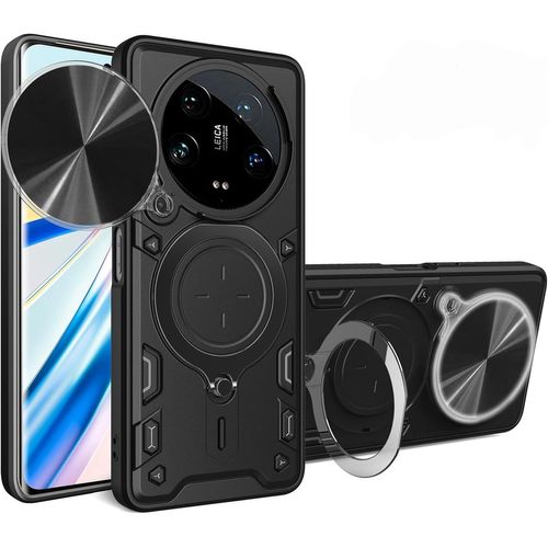 Coque Xiaomi 14 Ultra - Protection Anti¿Choc Pc+Tpu, Magnétique 360° Avec Support Intégré, Anti¿Rayures, Fine Et Légère