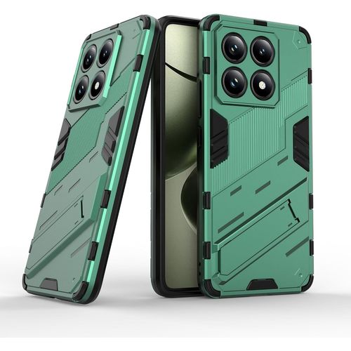 Coque Xiaomi 14t 5g Renforcée Pc+Tpu Vert ¿ Protection Militaire Mil¿Std, Support Invisible Vertical/Horizontal, Compatible Fixation Magnétique Voiture