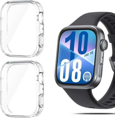 2 Pièces Coque Pour Huawei Watch Fit 4, Ultra Transparent Étui De Protection En Silicone Antichoc, Clair Mince Tpu Housse Case, Anti-Rayures Anti-Collision Protection