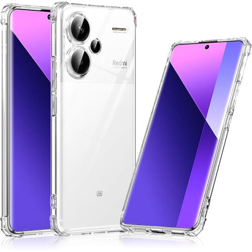 Coque Transparente Tpu Antichoc Pour Xiaomi Redmi Note 13 Pro Plus 5g - Protection 360° Avec Bords Surélevés, Compatible Charge Sans Fil