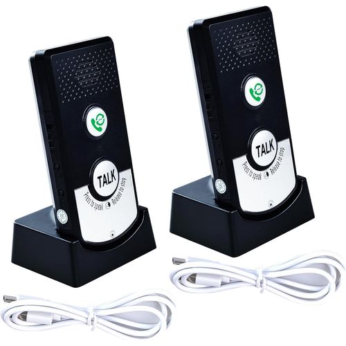1500M Interphone Vocal Bidirectionnel, Système De Sonnette Intelligent Unité Radio Sans Fil, Interphone De Porte Téléphone Résidentiel Pour Patients, Personnes Âgées, Bureau, Maison