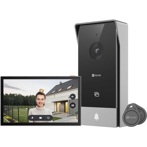 Hp5 Interphone Vidéo Wifi Système D'Interphone 1080P, Moniteur Tactile Couleur 7"", Sonnette Vidéo À 2 Fils, Déverrouillage À Distance, Audio Bidirectionnel, Vision Nocturne, Design Fin