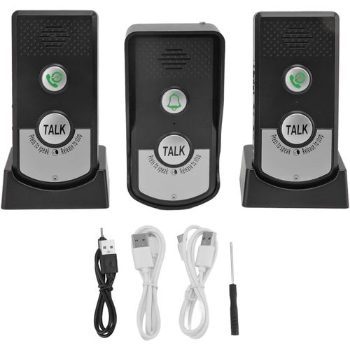Sonnette D'Interphone Vocal, 1000 M De Charge Usb Intelligente Sans Fil Appel Sonnette Étanche Sans Fil Interphone De Sonnette Pour Bureau À Domicile