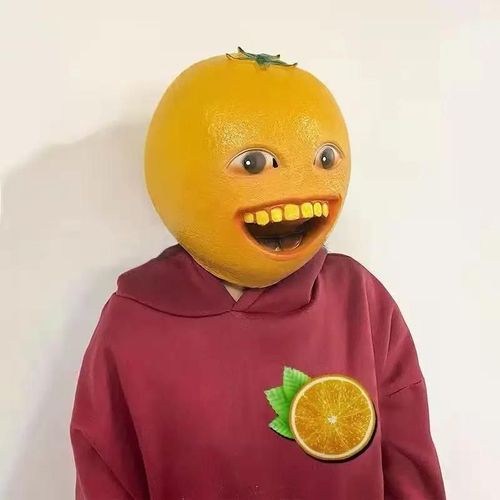 Mignon Orange singe Panda chien poisson coq tête masques drôle Animal Halloween mascarade fête Latex capuche visage complet tête de poulet masque-Orange