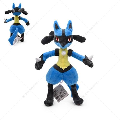16-31 cm Pokemon debout Lucario brillant Peluche poupée mignon Mega Riolu Animal Peluche qualité Peluche jouet enfants Halloween cadeaux--Lucario