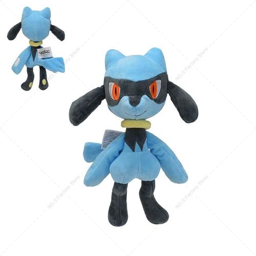 16-31 cm Pokemon debout Lucario brillant Peluche poupée mignon Mega Riolu Animal Peluche qualité Peluche jouet enfants Halloween cadeaux--Riolu