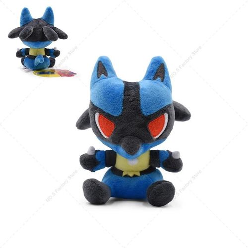 16-31 cm Pokemon debout Lucario brillant Peluche poupée mignon Mega Riolu Animal Peluche qualité Peluche jouet enfants Halloween cadeaux--Q Lucario