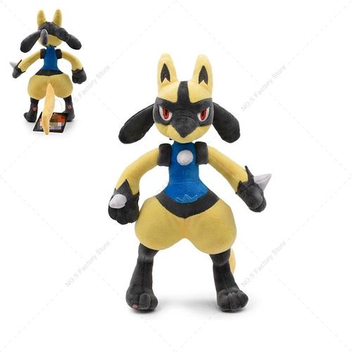 16-31 cm Pokemon debout Lucario brillant Peluche poupée mignon Mega Riolu Animal Peluche qualité Peluche jouet enfants Halloween cadeaux--Shiny Lucario