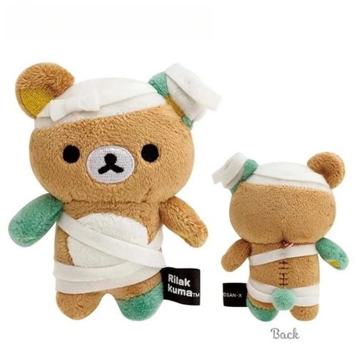 San-x Rilakkuma peluche poupée mignon Halloween citrouille relax ours en peluche porte-clés sac Kuma pendentif Anime dessin animé décoration cadeau--8cm style b