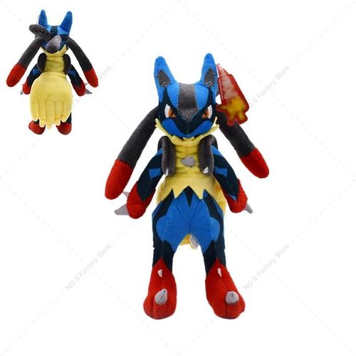 16-31 cm Pokemon debout Lucario brillant Peluche poupée mignon Mega Riolu Animal Peluche qualité Peluche jouet enfants Halloween cadeaux--Mega Lucario