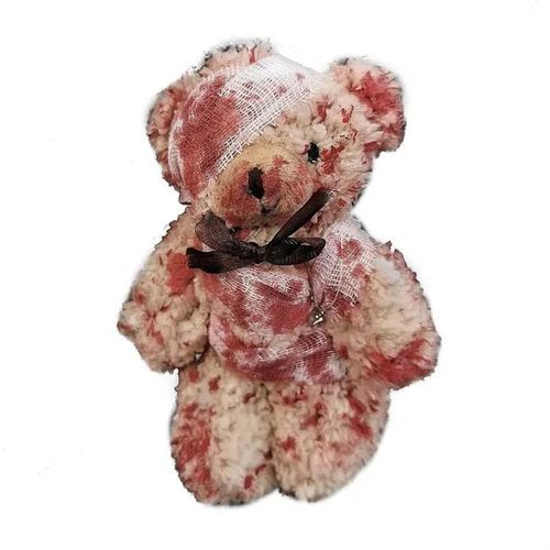 Porte-clés en peluche Punk Cool, ours en peluche sanglant, Halloween, Animal blessé, poupée, A2UA--7HH1107743-CF