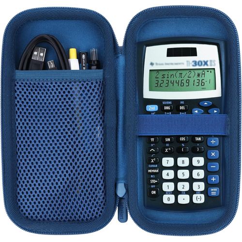 Dur Étui Housse Cas Compatible avec TI-30XIIS TI-30XS TI-30Xa TI-36X Pro Calculatrice Scientifique (Bleu)