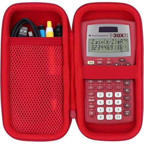 Dur Étui Housse Cas Compatible avec TI-30XIIS TI-30XS TI-30Xa TI-36X Pro Calculatrice Scientifique (Rouge)