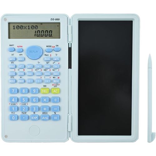 Ds-869 Calculatrice Scientifique 240 Fonctions Avec Bloc-Notes, Calculatrice D'Ingénierie Double Fonction Avec Bloc-Notes, Équipée D'Un Stylo Électronique Et D'Un Écran 10+2 Pour Étudiants E[Z1276]
