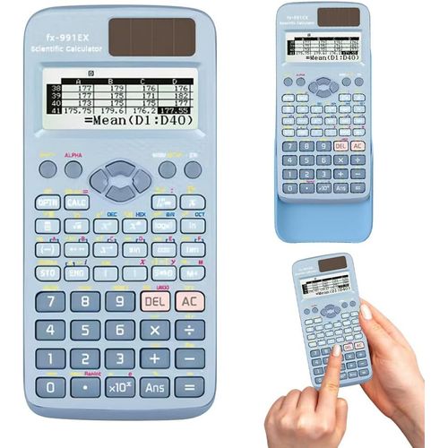 Calculatrice Scientifique, Calculatrice D'Ingénierie, Calculatrice De Mathématiques Avec 552 Fonctions, Affichage 10 + 2 Chiffres, Pour Université, Ingénierie, Collège, Bureau, Enseignement,[Z1280]