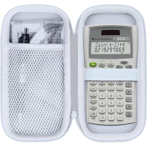 Hard Étui de Protection Compatible avec TEX-TI36XPRO/ TI-30XB/ TI-30 XIIS FC/TI-30XS/ TI 30X Pro/TI-30XIIB/ TI30XA Calculatrice Scientifique (Blanc)