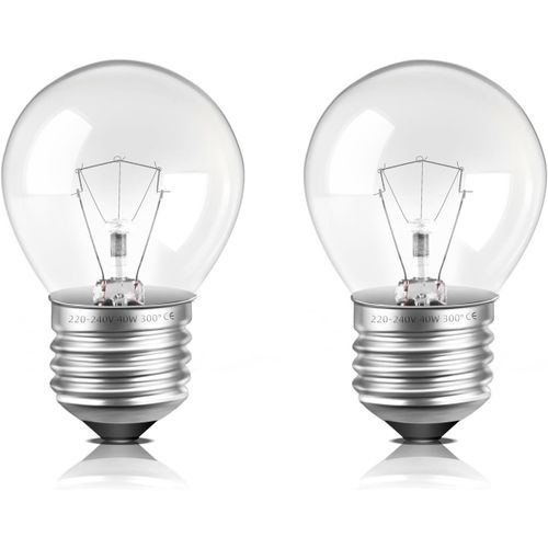 SJZG-Ampoule De Four E27 G45, Dimmable, 300 Degré Résistante À Chaleur, Blanc Chaud 2700K, 400Lm, 71Mm * 45Mm, Ampoule Edison P45 Gros Culot À Vis Pour Four, Lampes À Lave, Lot De 2