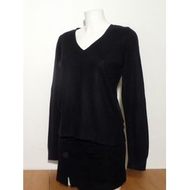 Pull Léger Noir À Manches Longues Et Encolure V- Taille Xs- The Basics C&a