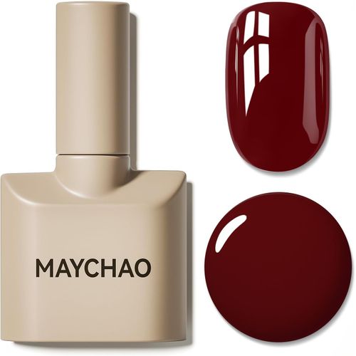 Vernis À Ongles Gel - 15 Ml - Rouge Bordeaux - Soak Off Uv Led - Pour Débutant À La Maison Ou En Salon De Manucure 