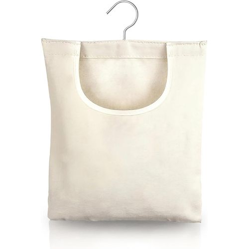 ERSAN-Panier Pince à Linge a Suspendre, Panier Epingle a Linge en Toile, 32 x 28cm Sac à Pince à Linge Suspendu, Sac de Rangement de Rotatif à 360 Degrés, pour Jouets Chaussette Petits Objets