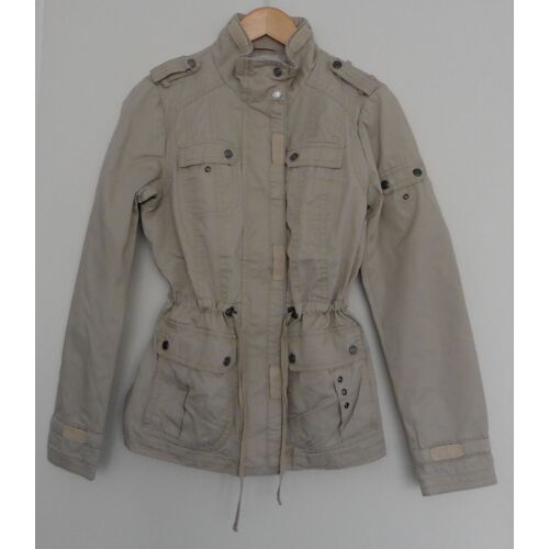 Trench. Parka Beige Multipoche. Yessica. Taille 38