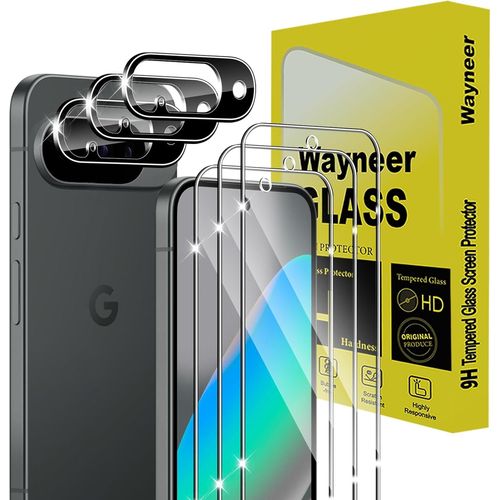 Ersan-Verre Trempé Pour Google Pixel 10, [3+3 Pièces] Vitre Protection Écran Protection Camera, 9h Dureté Ultra Hd Anti Rayures Film Protection Écran, Avec Outil D'alignement Facile