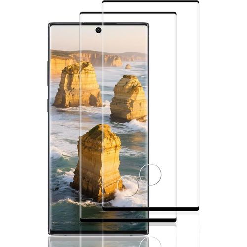 CAUC-Verre Trempé pour Samsung Galaxy Note 10 Plus/Note 10+,2 Pièces screen protector [3D Incurvé Couverture Complète][Haute Sensibilité] [Sans Bulless] protection verre