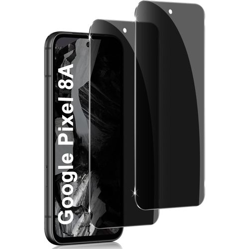 Lot 2 Verres Trempés Anti-Espion 9h Pour Google Pixel 8a - Protection Écran Anti-Regard Anti-Rayures Installation Sans Bulles