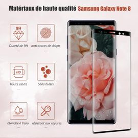 Aefj-2 Pack Verre Trempé Pour Samsung Galaxy Note 9 Film, Haute Sensibilité Protection Écran, Dureté Ultra-Résistante 9h, Couverture 3d Totale Sans Bulle, 0,33mm Ultra Hd Note 9 Vitre Protection