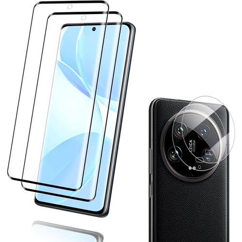 Ersan-2+2 Pièces Verre Trempé Pour Xiaomi 14 Ultra/ 14 Pro Avec Caméra Arrière Protection Écran, Hd Sans Bulles Haute Sensibilité Vitre Protection Film, 9h Durable Anti Rayures 14 Ultra Protection D'