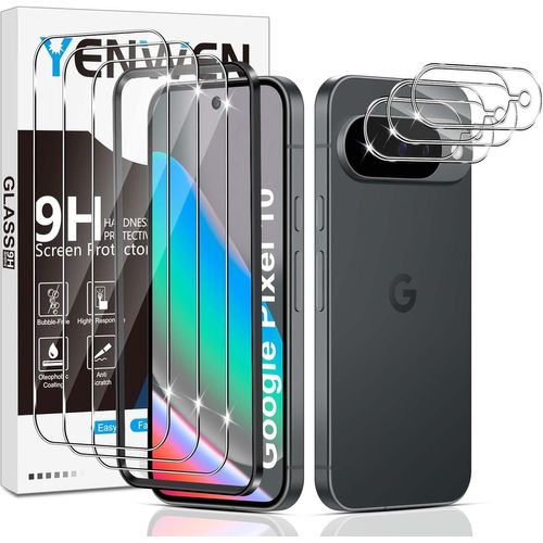 Verre Trempé Pour Google Pixel 10, 3 Pièces Protection Écran Film Et 3 Pièces Caméra Arrière Protecteur, Anti Rayures, Dureté 9h Glass, Sans Bulles[Z3830]