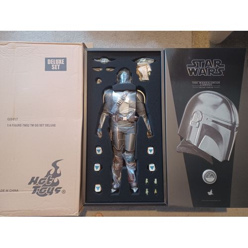 Hot Toys The Mandalorian & Grogu Qs017 Version Deluxe Échelle 1/4