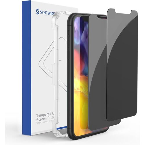 KALANKA-Syncwire Verre Tremp¿ pour iPhone 11 / XR - Lot de 2 - Anti Espion Vitre Protection ¿cran 6.1"" Anti-Spy Privacy, 3D-Touch, Installer Facile, Duret¿ 9H Film Prot¿ge ¿cran