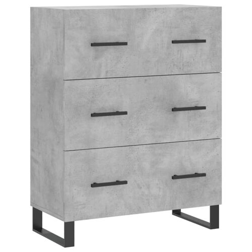 Buffet bahut commode armoire meuble de rangement organisateur cuisine salle de séjour salon 69,5 x 34 x 90 cm bois d'ingénierie gris 02_0032062