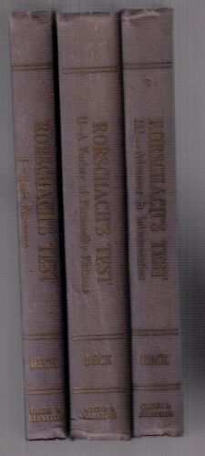 Rorschach's Test - I. Basic Processes Ii. A Variety Of Personality Pictures Iii. Advances In Interpretation
