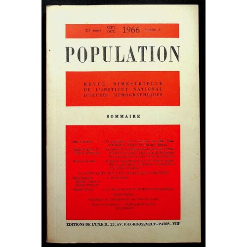 Population 21e Année Sept. Oct. 1966 N°5