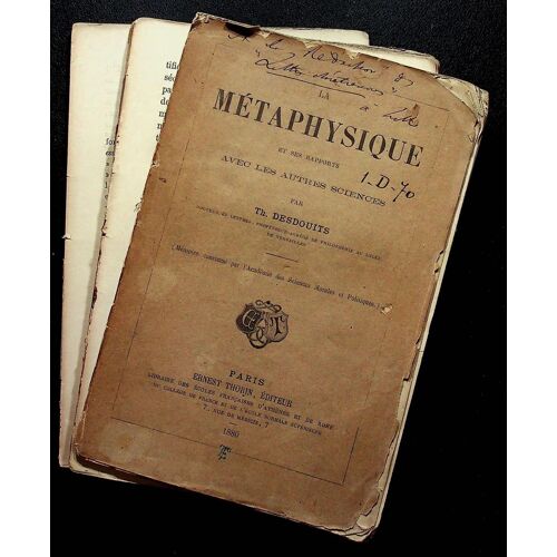 La Métaphysique Et Ses Rapports Avec Les Autres Sciences