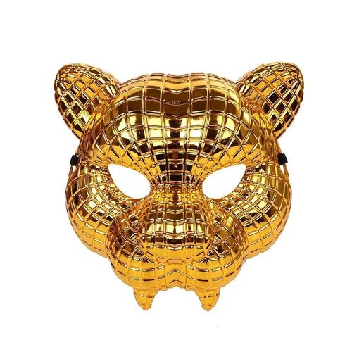 Masque De Cosplay D'animaux D'halloween, Lion, Tigre, Léopard, Accessoire De Spectacle Sur Scène, Masque De Fête Léopard Doré, Accessoires De Costume, Fournitures De Fête--Leopard