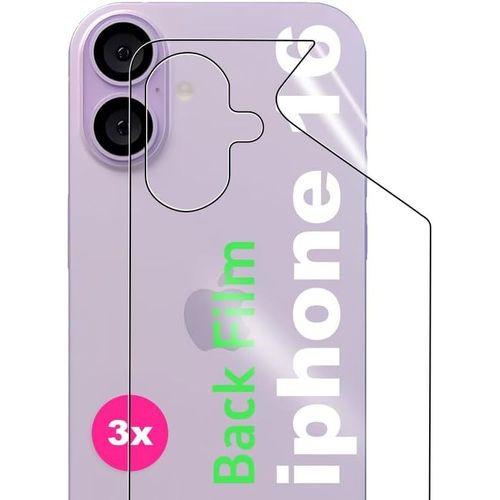 Film Protecteur Hydrogel Arriere Pour Iphone 16, 3pcs Tpu Protecteur D'écran Arrière Flexible, Anti-Rayures Anti-Traces De Doigts Auto-Réparatrice