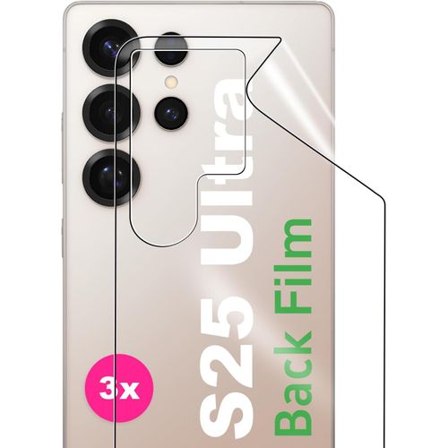 Film Protecteur Hydrogel Arriere Pour Samsung Galaxy S25 Ultra, 3pcs Tpu Protecteur D'écran Arrière Flexible, Anti-Rayures Anti-Traces De Doigts Auto-Réparatrice