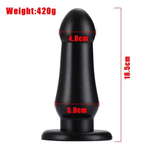 Grand Godemichet Anal Avec Sangle De Poing Pour Homme Et Femme,Jouets Sexuels,Énergie De La Prostate,Perle Côtelée- E-Black[C49]