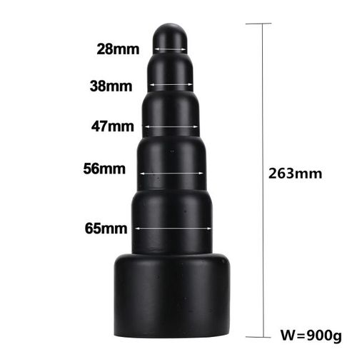 Grand Godemichet Anal Avec Sangle De Poing Pour Homme Et Femme,Jouets Sexuels,Énergie De La Prostate,Perle Côtelée- D-Black[B97]