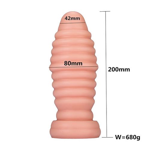 Grand Godemichet Anal Avec Sangle De Poing Pour Homme Et Femme,Jouets Sexuels,Énergie De La Prostate,Perle Côtelée- H-Flesh[E90]