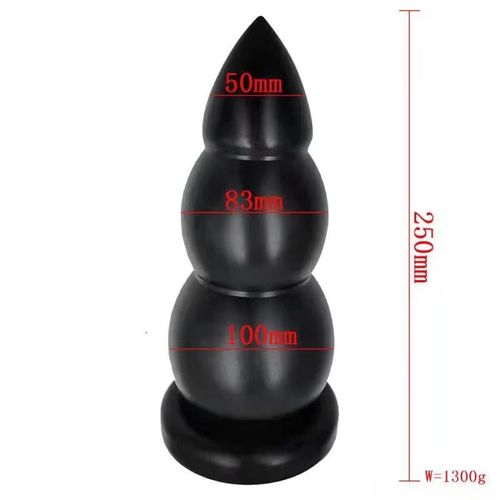 Grand Godemichet Anal Avec Sangle De Poing Pour Homme Et Femme,Jouets Sexuels,Énergie De La Prostate,Perle Côtelée- M-Black[A18]